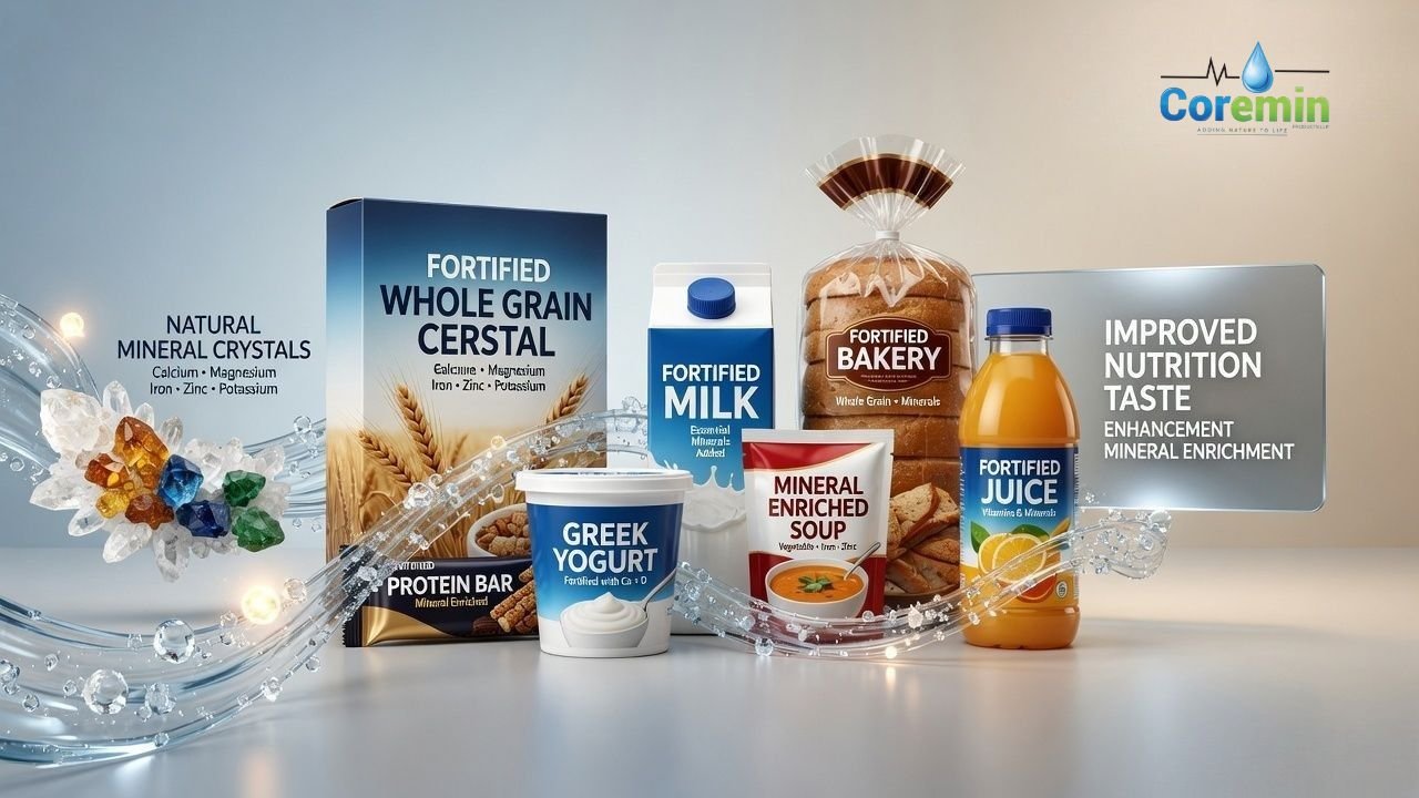 Fortified beverages and functional drinks enriched with Coremin Products LLP natural minerals
